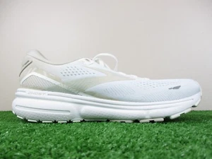 Brooks Ghost 15 Shoes Womens 9 White Crystal Grey Glass Road Running Neutral *d - Picture 1 of 14