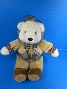 Vintage Plüsch Creations Eskimobär #3956 Plüsch Kunstfellbesatz Kapuze & Stiefel 15 Zoll - Bild 1 von 10