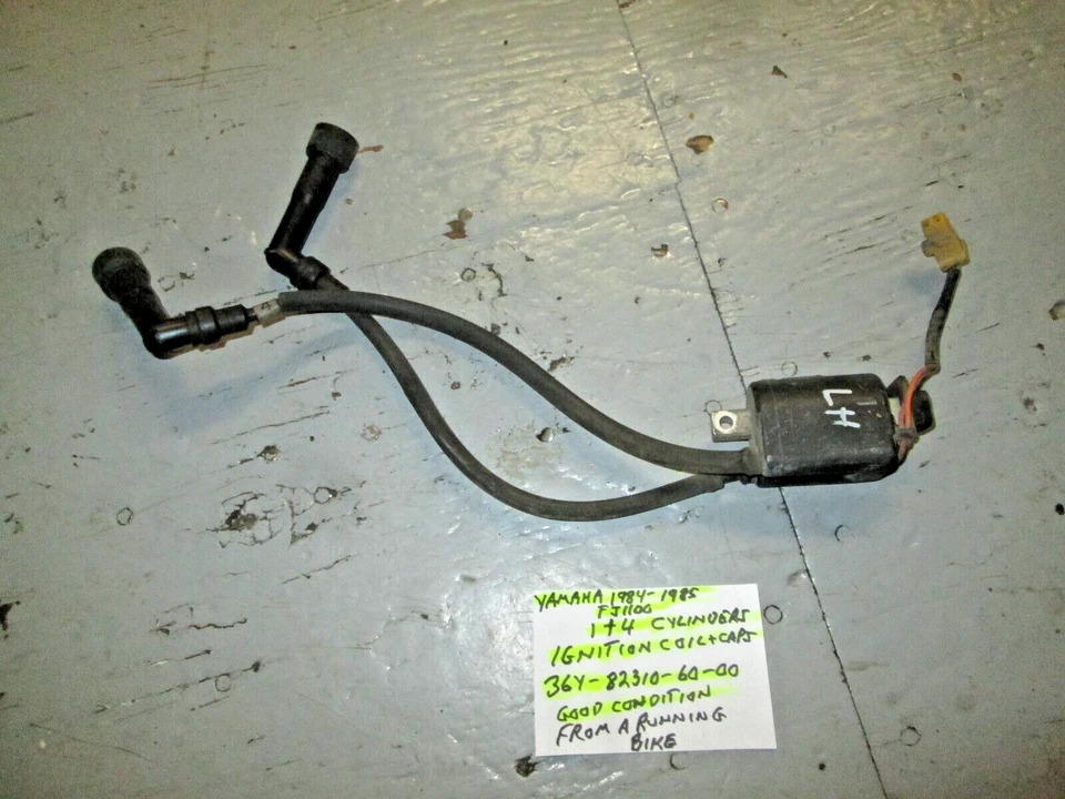 CONJUNTO DE BOBINA DE IGNIÇÃO 1+4 FABRICANTE DE EQUIPAMENTO ORIGINAL YAMAHA 1984 - 1985 FJ1100 36Y-82310-60-00 / TAMPAS - Imagem 1 de 4