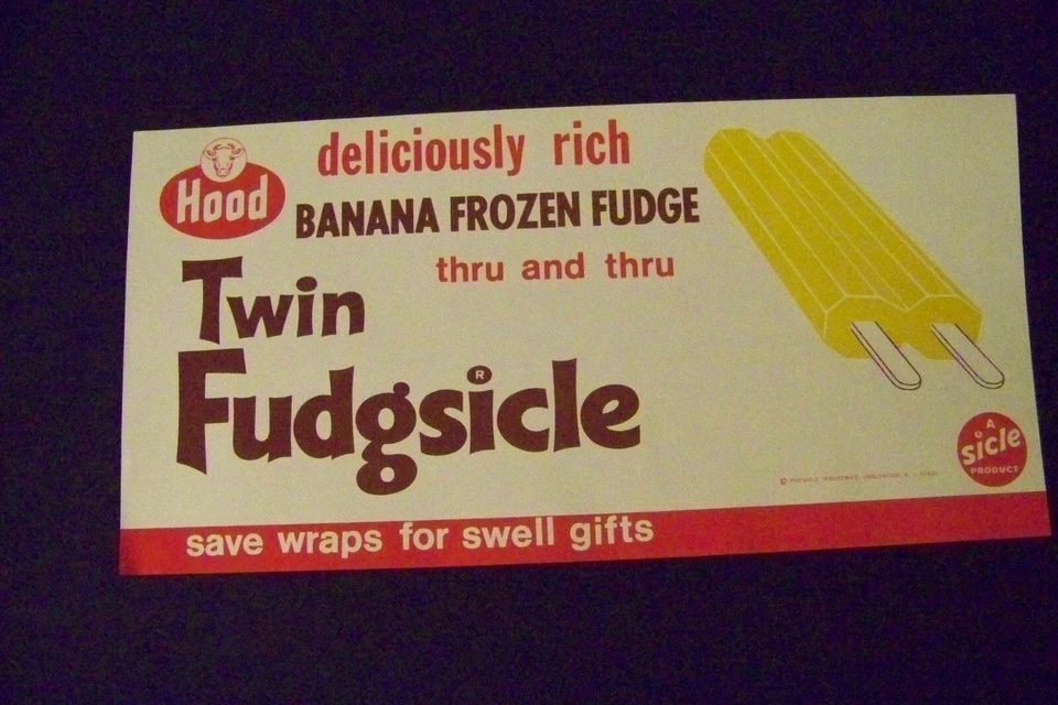 Nuevo de Lote Antiguo Efímero - Capucha Papel Helado Cartel Publicitario - 14 x 7 Foto 1 de 1