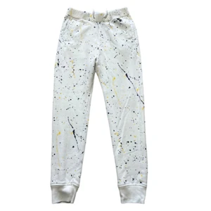Abercrombie Kids White Paint Splotch Joggers, Size 13/14 - Picture 1 of 6