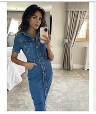 michelle keegan denim dress ebay