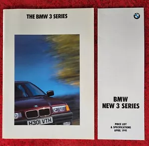 BMW 3 Series 1991 50 page Sales Brochure plus 1991 12 page Price List VGC - Picture 1 of 4
