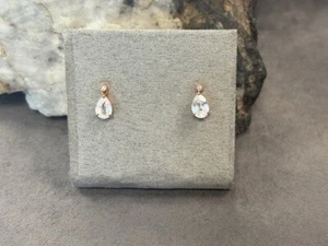 Pendientes colgantes Clogau galeses de circón de oro rosa de 9 quilates 200 £ de descuento en Gales - Imagen 1 de 17