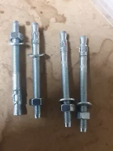 THROUGH BOLT Wall Anchor Fixing Steel ZP Zinc Fastener Rawl Brick Concrete Stone - Picture 1 of 3