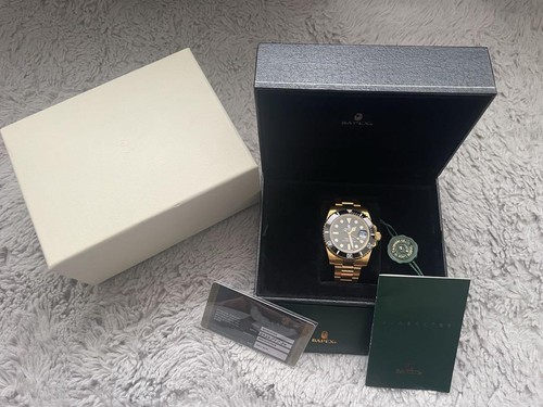 A BATHING APE (BAPE) Orologio Uomo A BATHING APE CLASSIC TYPE 1 BAPEX Oro Nero Acciaio Inox JP