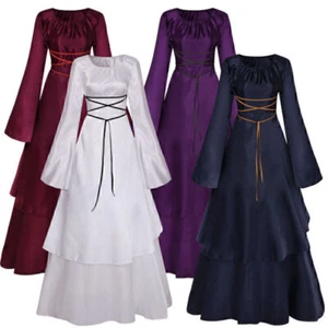 2025 Damen Mittelalter Hexe Kleid Karneval Cosplay Vampir Kostüm Geschenk NEU - Bild 1 von 18