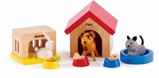 Hape FAMILY PETS Pre-School Young Children Toddler Wooden Toy Game BNIP