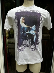 white Lorrie Morgan tee shirt Long Hair seated ripped jeans 2000s size Medium - Picture 1 of 6
