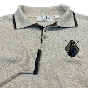 Vintage Sweater Men's XXL Golf Knit Grandpacore Pullover 90s Retro 80s - Picture 1 of 8