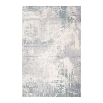 Alfombra moderna de diseño LoomBloom de 5' x 7' con respaldo antideslizante gris 5x7 Foto 1 de 4