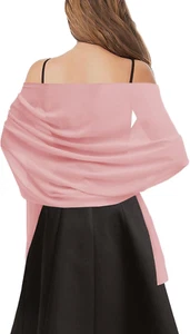 Chiffon Shawls and Wraps for Evening Dresses Soft Scarves for Bridal Wedding Par - Picture 1 of 12