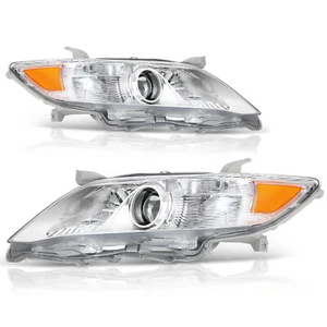 Fits Toyota Camry Sedan 4-Door 2010-2011 Headlights Assembly Pair Clear Lens - Picture 1 of 7