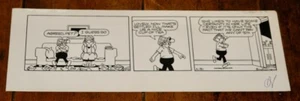 REG SMYTHE ORIGINAL SIGNED PEN & INK ANDY CAPP 1992 DAILY MIRROR STRIP CARTOON 5 - Picture 1 of 4