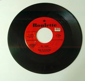 45 RPM THE PLAYMATES Jo-Ann b/w You Can't Stop Me From Dreaming ROULETTE 1957 VG - Picture 1 of 3