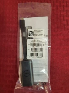 NEW SEALED GENUINE DELL! USB-C to 2.5Gbps Ethernet Adapter Dell-SA224-BK 06F9TG - Picture 1 of 3