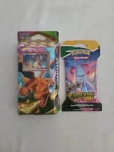 Pokemon Sword & Shield Vivid Voltage Charizard Theme Deck+ Evolving Skies Pack - Picture 1 of 6