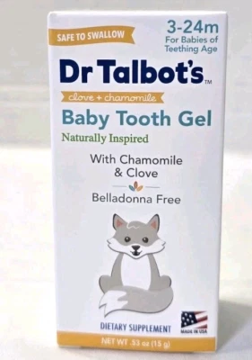 NEW Dr Talbot's Baby Tooth Gel for Sore Gums .53 oz- Chamomile/clove Exp 10/2026 - Image 1 of 4