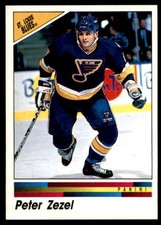 1990-91 PANINI ALBUM STICKERS PETER ZEZEL ST. LOUIS BLUES #264
