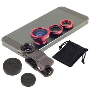 Clip Angle Fisheye Lens Wide Macro 3 in 1 Lens Lente Per Cellulare Smartphone ir - Zdjęcie 1 z 11