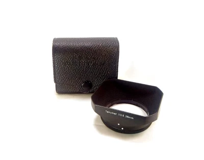 Exc!! Asahi Pentax Takumar 28mm f3.5 Lens Hood w/Leather case Genuine from Japan - Image 1 of 4