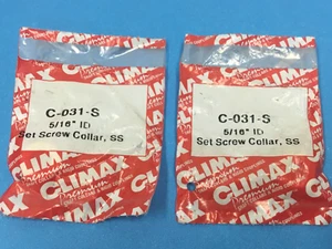 SET BESTEHEND AUS (2) - Climax Metal Prod. - C-031-S - 5/16" Innendurchmesser - Einstellschraubkragen, SS - NEU - Bild 1 von 2