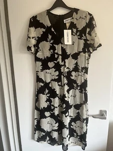 *Liquidación* Vestido Cerruti 1881 Diseñador Raro Damas Forrado Viscosa Reino Unido Talla 12 - Imagen 1 de 9