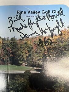 Dennis McKnight Signed Pine Valley Score Card NFL Player From1982-1992
