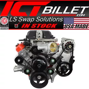 LS Truck LSA Supercharger Swap 6 rib Alternator and Power Steering Bracket Kit - Picture 1 of 10