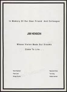 In Memory of JIM HENSON - Original 1990 Trade AD / ADVERT_ Golden Harvest _ TMNT - Picture 1 of 1