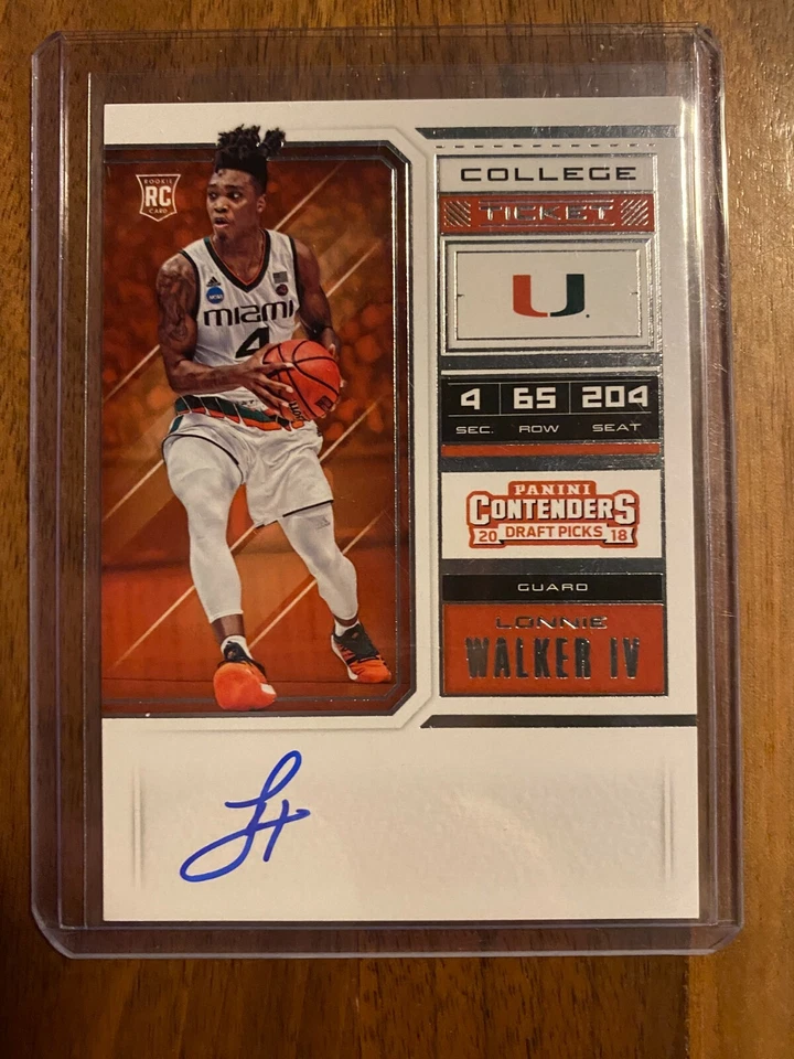 A74,453 - 2018-19 Panini Contenders Draft Picks #63 Lonnie Walker IV Auto RC - Image 1 of 1