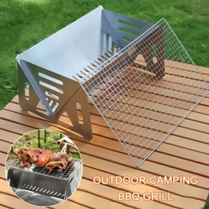 Klappbarer tragbarer Grill Holzkohle grill Grills ch reibt isch Tischplatte Edel - Bild 1 von 6