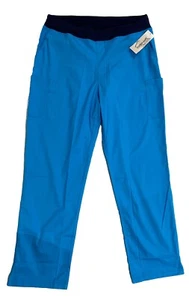 NEW Butter-Soft Stretch XL-T Blue Elastic Waist Pull On Scrub Pants NWT - Picture 1 of 3