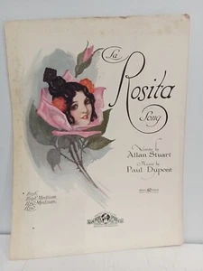 Partituras de colección La Rosita Song Allan Stuart & Paul Dupont 1923 ENMARCABLES - Imagen 1 de 3
