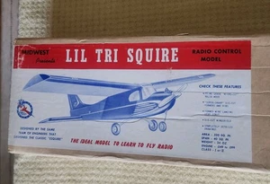 VINTAGE MIDWEST LIL TRI SQUIRE RADIO CONTROL RC MODEL UNASSEMBLED - Picture 1 of 17