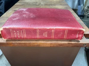 HOLY BIBLE New International Version NIV RED LETTER Zondervan 1976 Burgandy - Picture 1 of 6