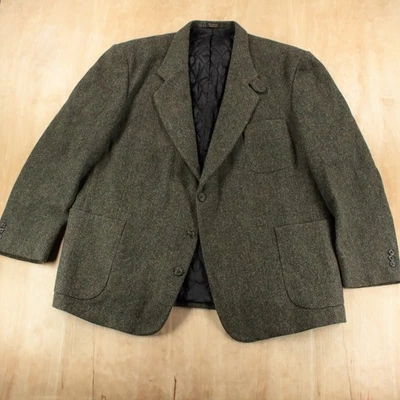 LL BEAN Thinsulate lined wool tweed sport coat blazer jacket XL vtg 90s usa made - Image 1 of 4