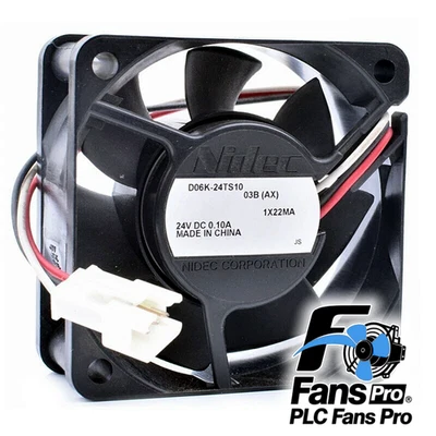 1PCS Brand New Nidec Fan D06K-24TS10 DC 24V 0.10A 60X60X25mm 3pin Cooling Fan - Image 1 of 3