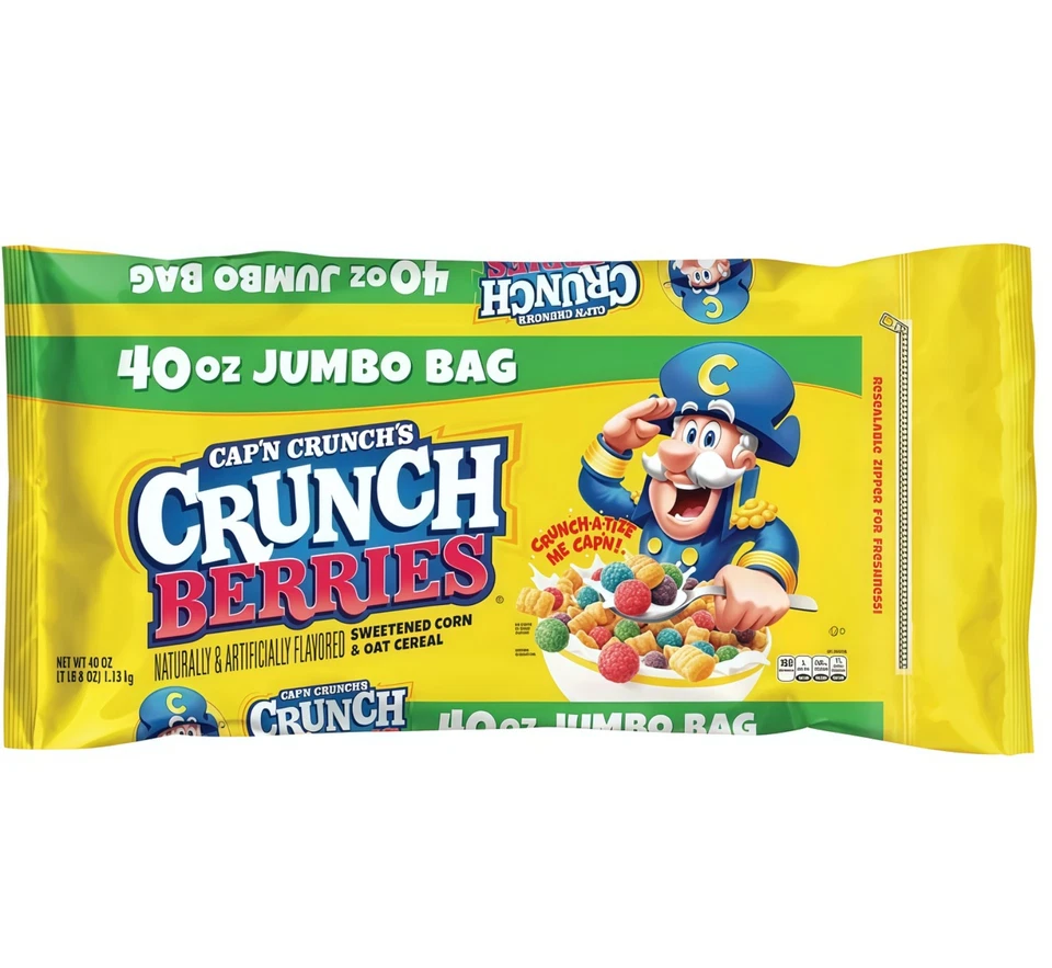 CAP’N CRUNCH Berries Cereal Jumbo Bag 1.13kg USA Import - Image 1 of 1