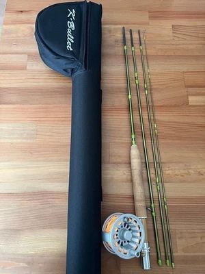 K.Bullet Creek 7ft #3 Fly Rod Set with Leader and Flies Stream Fishing - Image 1 of 4
