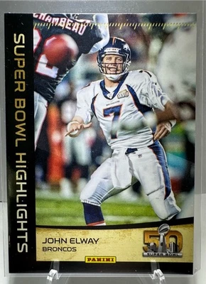 Panini Super Bowl 50 Highlights 2016 #4 Denver Broncos John Elway Foto 1 de 2