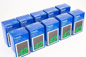 Polaroid INSTANT Roll Film Type 42 B&W 3 1/4 x 4 1/4'' Exp 1988 10 BOXES WORKS ! - Picture 1 of 11
