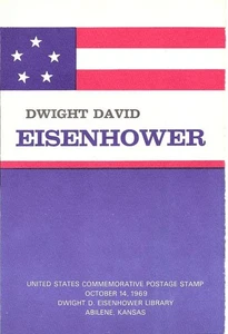 #1383 Programa de Ceremonia del Primer Día 6c Sello Dwight Eisenhower - Imagen 1 de 2