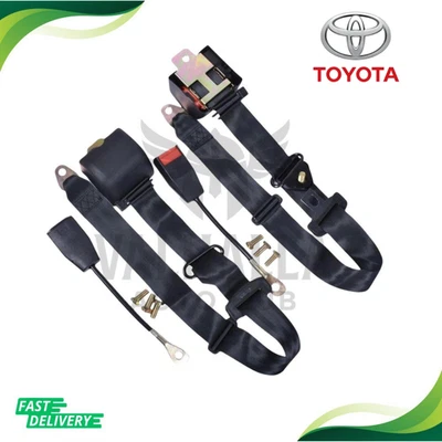 For All Toyota RAV4 2 Car Seat Belts 2Pcs Front Easy Install Heavy Black - Image 1 of 4