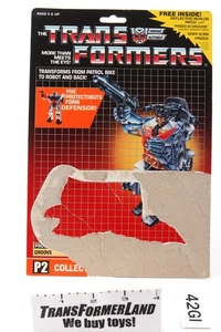 Groove Card 1986 Vintage Hasbro G1 Transformers - Picture 1 of 2