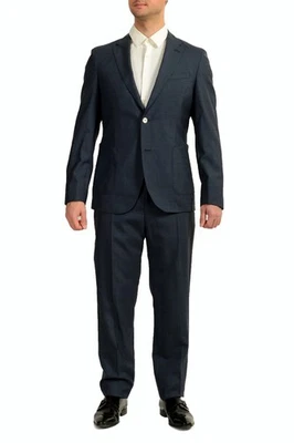 Traje Hugo Boss Para Hombre "T-Novem/Brite" Azul Lana Mohair Dos Botones EE. UU. 40R IT 50R Foto 1 de 4