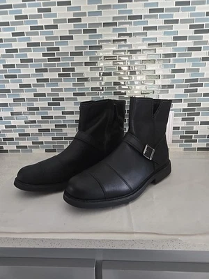 Harley-Davidson Men's Side Zip Black Leather Motorcycle Boots Size 13M  D96285 - Image 1 of 4