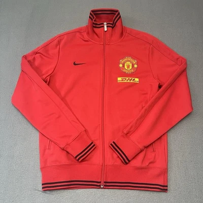 Nike Manchester United Track Jacket Red DHL Size Medium - Image 1 of 4