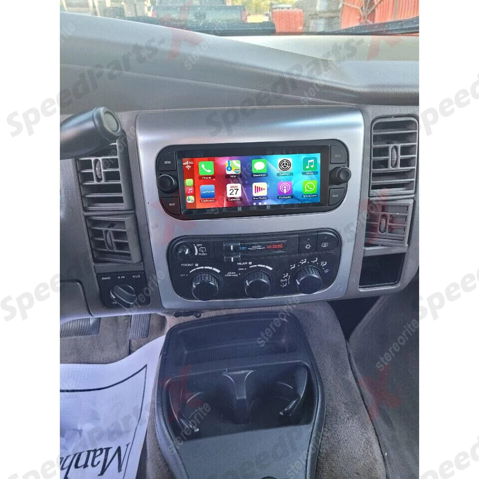 For 2001 2002 2003 Dodge Durango Android 14 CarPlay Car Stereo Radio GPS SWC RDS Foto 1 de 4
