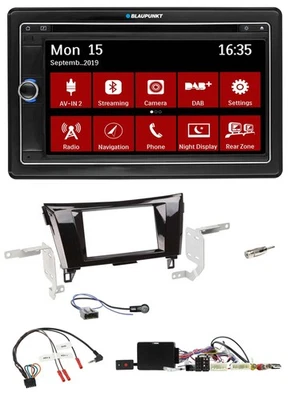 Blaupunkt Bluetooth DAB 2DIN USB DVD Lenkrad Autoradio für Nissan Qashqai 14-18 - Bild 1 von 4